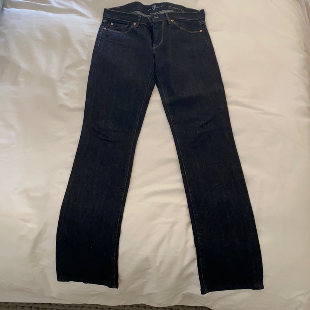 7 For All Mankind Straight leg Dark Denim SZ 27